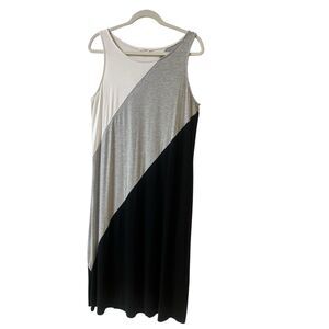 Athleta color block maxi dress sleeveless sz large